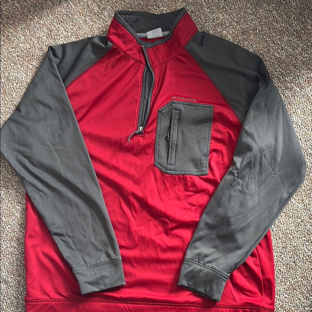Columbia Red and Gray Pullover
